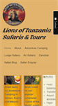 Mobile Screenshot of lionsoftanzaniasafaris.com